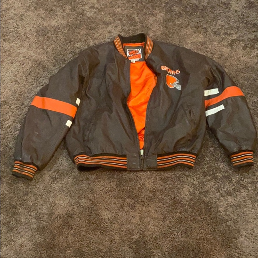 Vintage Cleveland Browns Leather Jacket